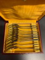 12 antieke koffielepels in kistje, Enlèvement ou Envoi