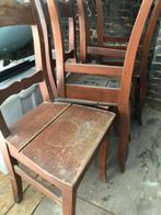 5 landelijke keukenstoelen - nog te restaureren, Antiek en Kunst, Ophalen