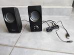Luidsprekers TRUST Stereo PC luidsprekers, Audio, Tv en Foto, Luidsprekerboxen, Zo goed als nieuw, Minder dan 60 watt, Front, Rear of Stereo speakers