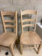 6 eiken stoelen, whitewash, eetkamer stoelen, Huis en Inrichting, Stoelen, Ophalen of Verzenden