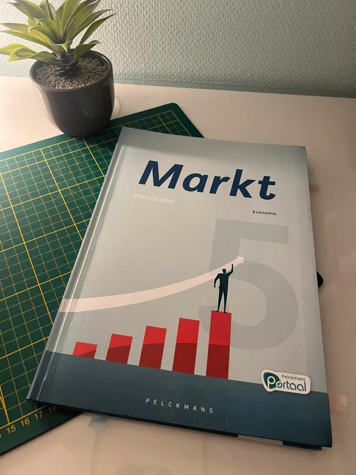 MARKT - Handboek Economie 5 - Pelckmans, Livres, Livres scolaires, Utilisé, Économie, Secondaire, Enlèvement ou Envoi