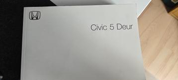 Honda Civic 2001 CTDI gebruikershandleiding NL+D beschikbaar voor biedingen