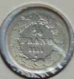 belgie 1/4 frank 1834 leopold 1 zilver, Zilver, Ophalen of Verzenden, Losse munt, Zilver