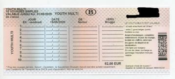 ticket sncb youth multi 10 voyages