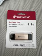 Transcend flashdrive 930C 512 GB, TV, Hi-fi & Vidéo, Photo | Cartes mémoire, Compact Flash (CF), Transcend, Enlèvement, Téléphone