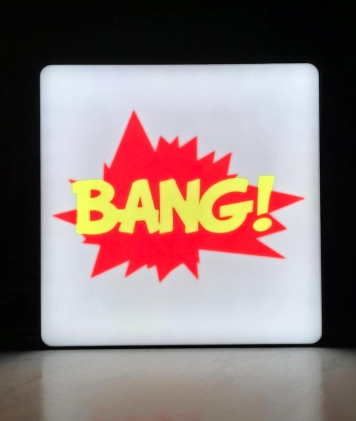 BANG! Comic LED Lamp – Pop-art Stijl Wandlamp, Huis en Inrichting, Lampen | Losse lampen, Nieuw, Led-lamp, Minder dan 30 watt