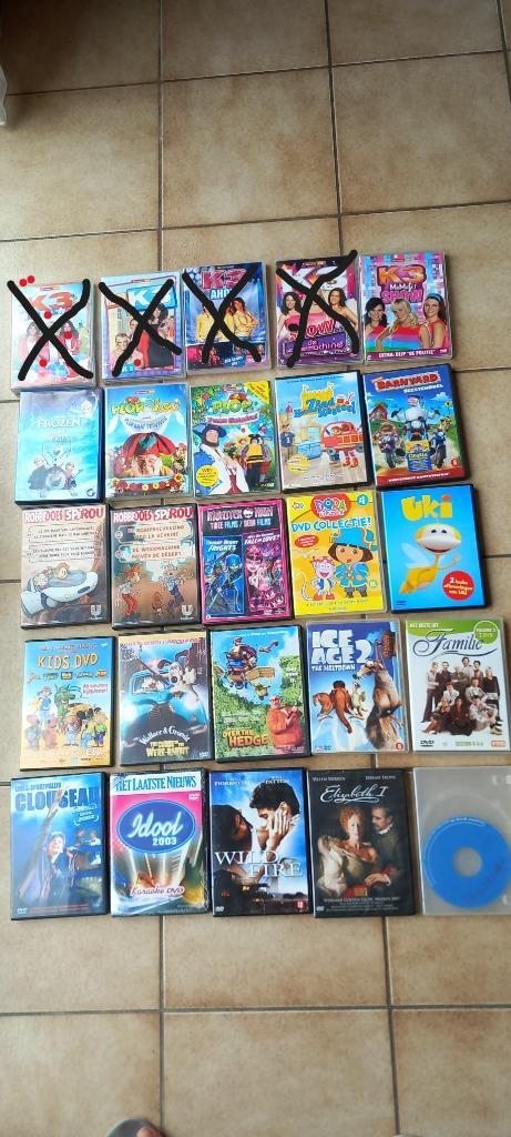 21 DVD'S K3, Plop, Dora, Robbedoes, Frozen, Clouseau, Idool, Cd's en Dvd's, VHS | Kinderen en Jeugd, Zo goed als nieuw, Ophalen of Verzenden