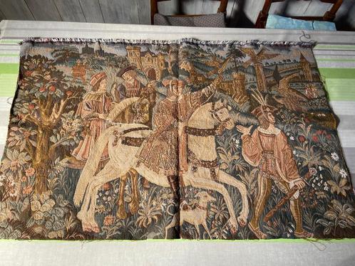 zware  stof reproductie oud  wandtapijt 16de eeuw, Antiek en Kunst, Antiek | Tapijten, Tafelkleden en Textiel, Ophalen of Verzenden