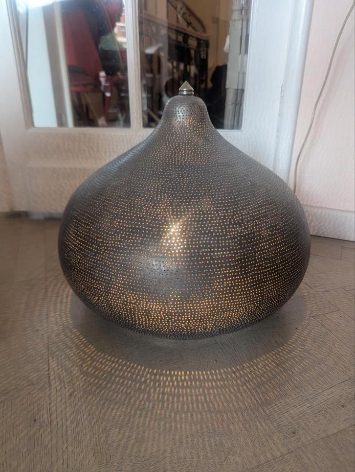 Oosterse filigrain lamp, Huis en Inrichting, Lampen | Vloerlampen, Zo goed als nieuw, Minder dan 100 cm, Metaal, Ophalen