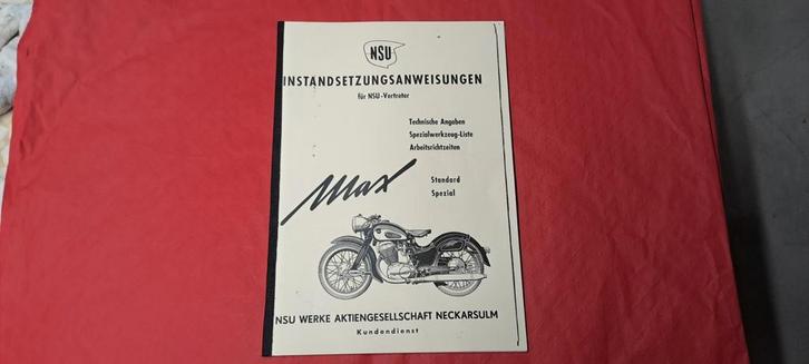 NSU MAX en NSU LUX werkplaatshandboek, Motoren, Onderdelen | Oldtimers, Ophalen of Verzenden