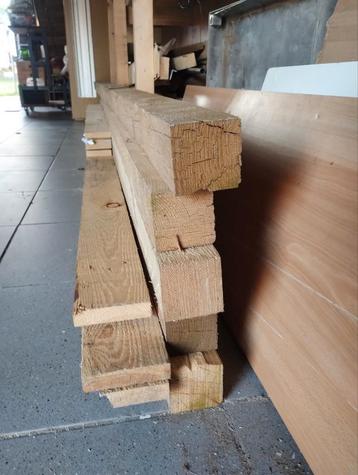 5balkjes van 7cm op 7cm lengte 3,50m zijn gebruikte balken., Enlèvement ou Envoi, Comme neuf, Poutres