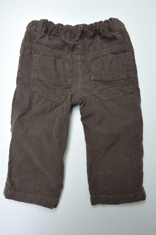 Broekje bruin taupe ribfluweel en gevoerd JBC 80, Kinderen en Baby's, Babykleding | Maat 80, Zo goed als nieuw, Jongetje, Broekje