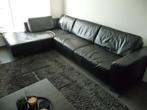 Lederen zithoek salon, Huis en Inrichting, Ophalen, Gebruikt, Leer