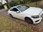 mercedes C300H AMG Line Hybride, Auto's, Automaat, Wit, Leder, Berline