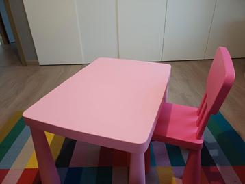Ikea Mammut kindertafel en stoel beschikbaar voor biedingen