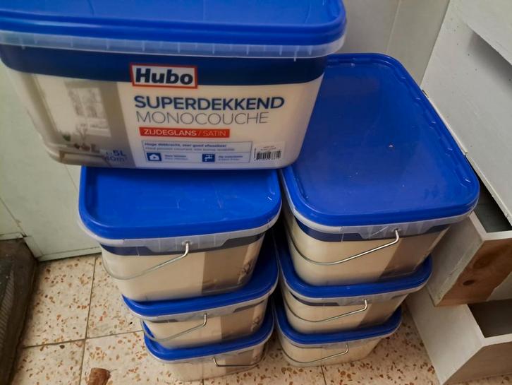 Zijdeglans superdekkende verf 14 potten TOP OKKAZIE, Bricolage & Construction, Peinture, Vernis & Laque, Peinture, Enlèvement