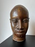 Ife-hoofd in Messing - Prachtig Stuk Nigeriaanse Kunst, Antiek en Kunst, Ophalen of Verzenden