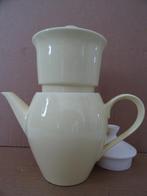 Vintage pastel gele theepot en filter Royal Sphinx theepot, Ophalen of Verzenden