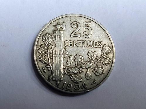 Franse munt uit 1904 , 25 centimes, Patey, Verzamelen, Overige Verzamelen, Gebruikt, Ophalen of Verzenden