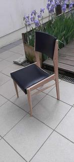 4 chaises vintage style scandinave rénovées, Comme neuf, Quatre, Noir, Bois