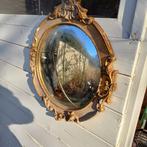 Ancien miroir convexe en bois doré, Antiquités & Art, Enlèvement, Rond, Moins de 50 cm, Moins de 100 cm