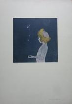 WALTER BREMS / PORTRET KIND / KLEURLITHO / 69x50cm / SIG, Antiek en Kunst, Ophalen of Verzenden