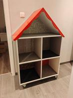 Stevig Houten poppenhuis op wielen, Kinderen en Baby's, Ophalen, Zo goed als nieuw, Poppenhuis