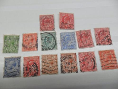 Vintage 14 postzegels gestempeld George V staat zie de 4 fot, Postzegels en Munten, Postzegels | Europa | UK, Gestempeld, Ophalen of Verzenden