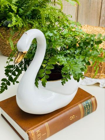Vintage decoratieve zwaan – Made in Italy beschikbaar voor biedingen
