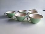 Set van 6 Boch Keralux bekers - groen en wit, Ophalen of Verzenden