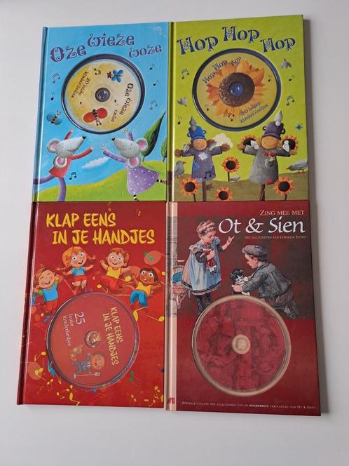 4 boekjes met CD - kinderliedjes, Boeken, Kinderboeken | Jeugd | onder 10 jaar, Zo goed als nieuw, Ophalen of Verzenden