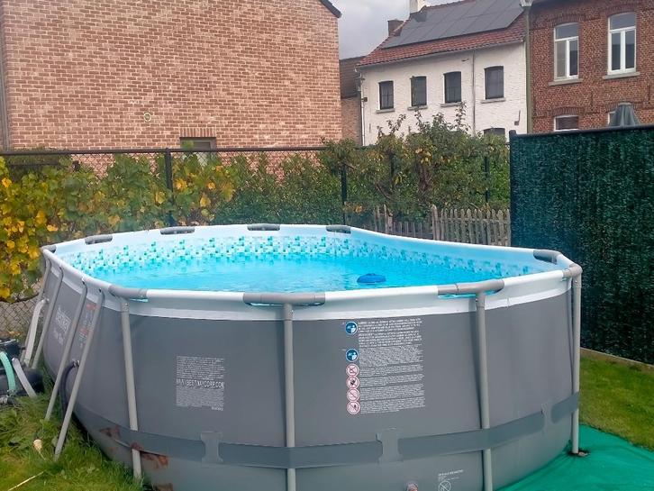 Zwembad, Tuin en Terras, Zwembaden, Gebruikt, Opzetzwembad, 80 tot 120 cm, 400 cm of meer, 300 cm of meer, Ovaal, Ophalen