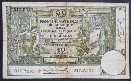 50 Francs 1927 Montald / Zeldzaam !!, Postzegels en Munten, Bankbiljetten | België, Los biljet, Ophalen of Verzenden