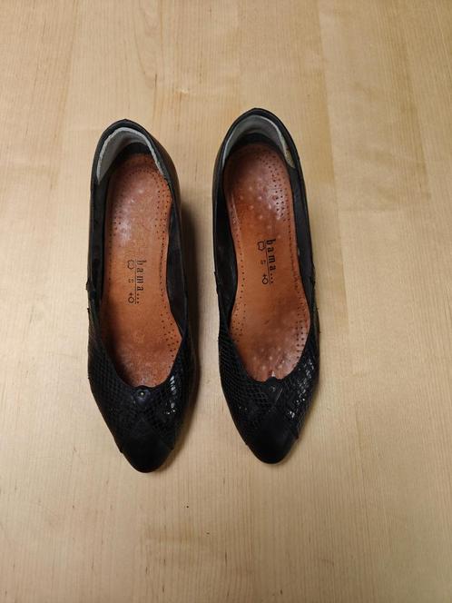 Lederen damesschoen Bama maat 40, Kleding | Dames, Schoenen, Zo goed als nieuw, Schoenen met lage hakken, Zwart, Ophalen of Verzenden
