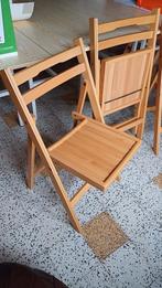 10 Chaises pliantes en hêtre massif (jardin ou intérieur), Ophalen, Overige kleuren, Nieuw, Vijf, Zes of meer stoelen