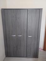 Chambre complète en chêne gris – lit + armoire, Huis en Inrichting, Slaapkamer | Complete slaapkamers, Ophalen, Zo goed als nieuw