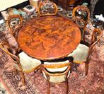 Salle à manger vintage complète  style Italien, Enlèvement, Utilisé, Italien, 4 à 6 chaises