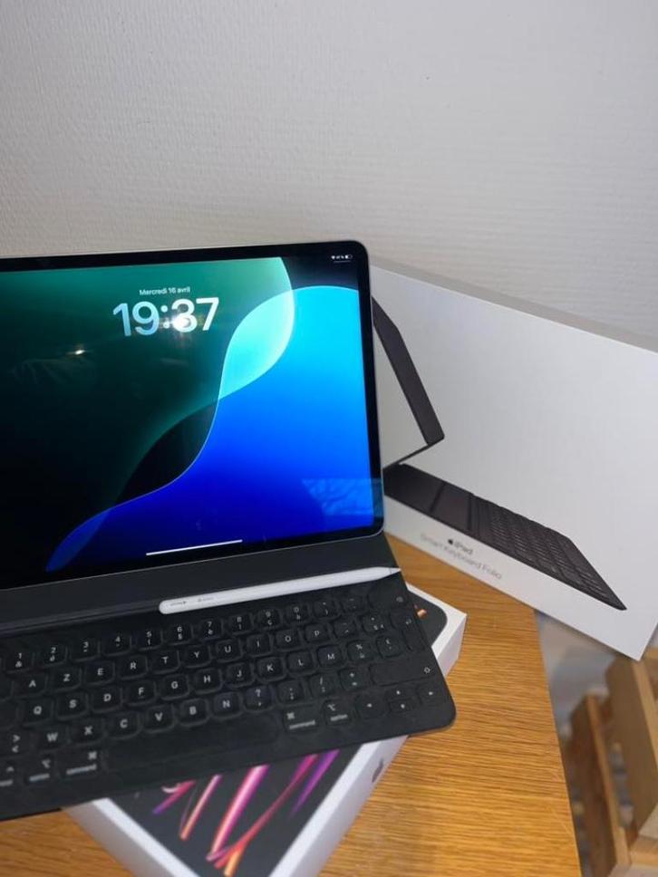 iPad Pro 12,9" (2022) M2 – 128 Go + Apple Pencil + Clavier –, Computers en Software, Apple iPads, Zo goed als nieuw, Apple iPad