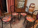4 leuke ijzeren stoelen, Antiek en Kunst, Ophalen of Verzenden