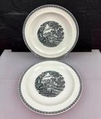 6X Wedgwood Of Etruria Lugano Black Dinner Plates 25.5cm, Ophalen of Verzenden