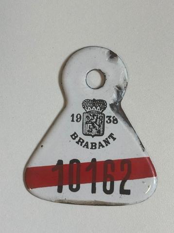 Halfjaarlijkse fietsplaat 1938 plaque velo taksplaat mancave beschikbaar voor biedingen
