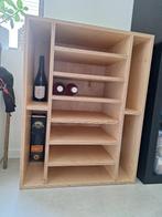 Houten open wijnkast, Ophalen, Zo goed als nieuw, 25 flessen of meer, 75 cm of meer