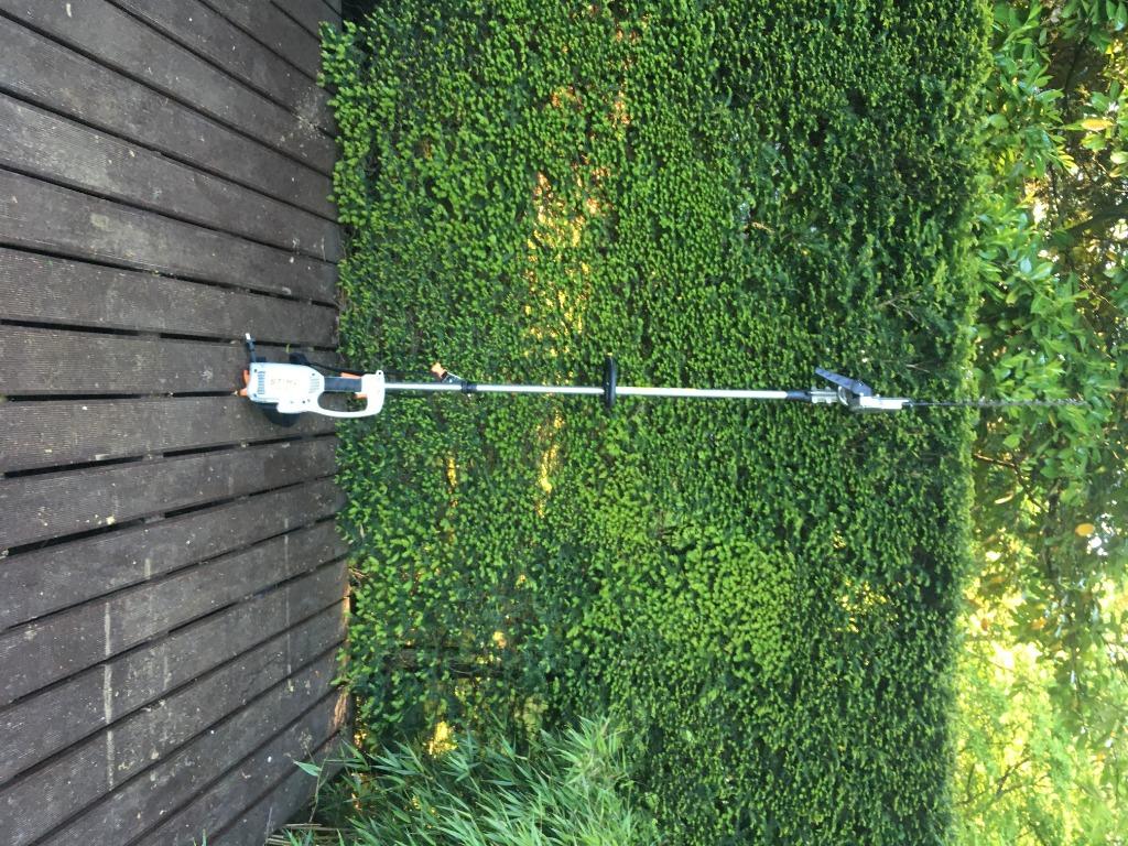 Location Taille haie-élagueur télescopique STIHL 131, Tuin en Terras, Heggenscharen, Zo goed als nieuw, Benzine