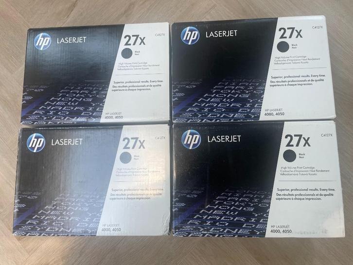 4 toners HP C4127X (HP 27X) grote capaciteit HP 4000-4050, Computers en Software, Printerbenodigdheden, Toner, Ophalen of Verzenden