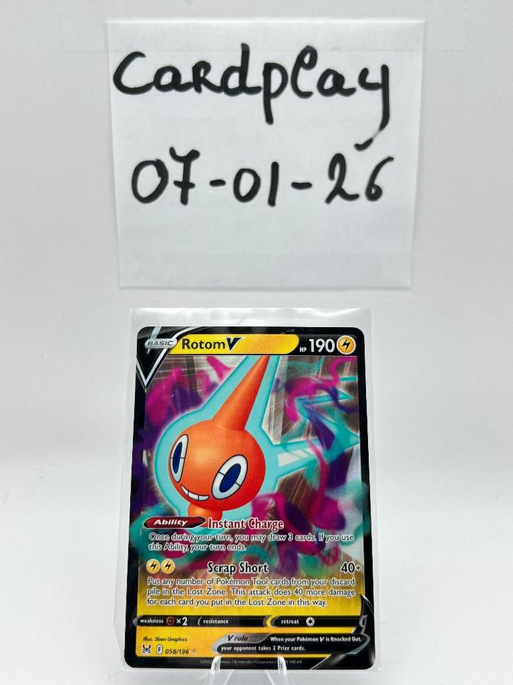 Rotom V (LOR 058) Lost Origin, Hobby en Vrije tijd, Verzamelkaartspellen | Pokémon, Zo goed als nieuw, Losse kaart, Ophalen of Verzenden