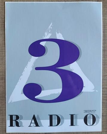 Oude, grote sticker: Radio 3 - BRT beschikbaar voor biedingen