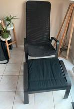 Fauteuil à dossier haut + repose-pieds, Enlèvement, Comme neuf, Modern