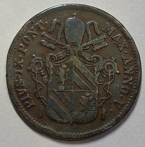 Monnaie du Vatican : Pie IX (1846-1870) - Baiocco 1850, Timbres & Monnaies, Monnaies | Europe | Monnaies non-euro, Monnaie en vrac