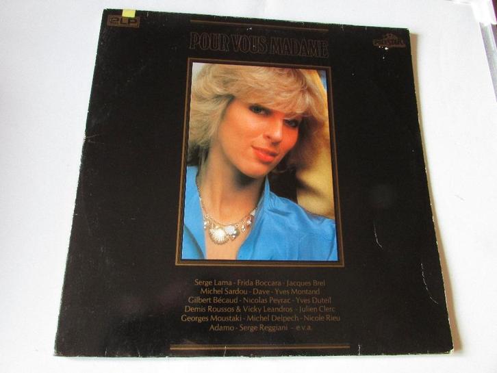 POUR VOUS MADAME, M. Delpech - Adamo - Dave - G. Bécaud 2 LP, CD & DVD, Vinyles | Pop, Utilisé, 1960 à 1980, 12 pouces, Enlèvement ou Envoi