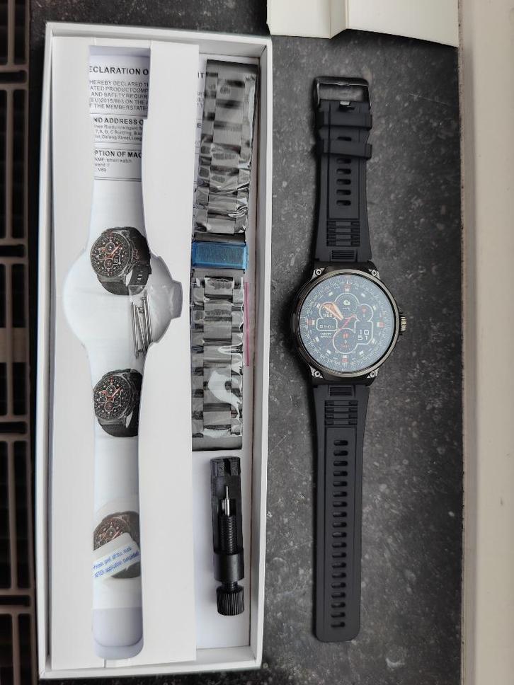 Montre connectée homme 1,92", 5ATM, appels Bluetooth, Bijoux, Sacs & Beauté, Montres connectées, Neuf, Android, Noir, Distance